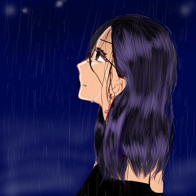 Crying in the rain - ibisPaint