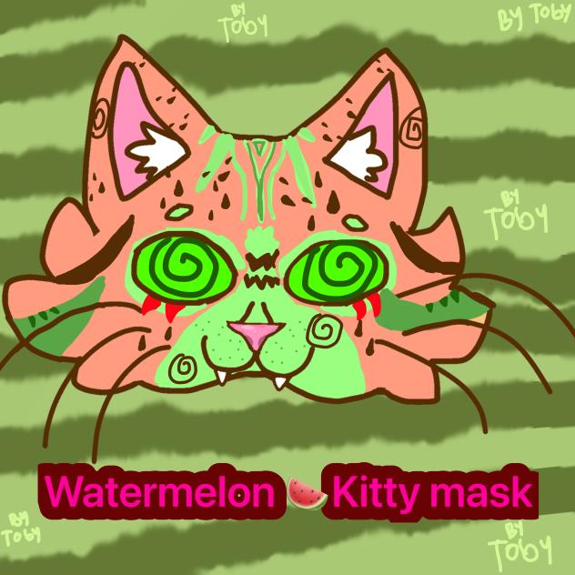 ★•Watermelon kitty mask•★