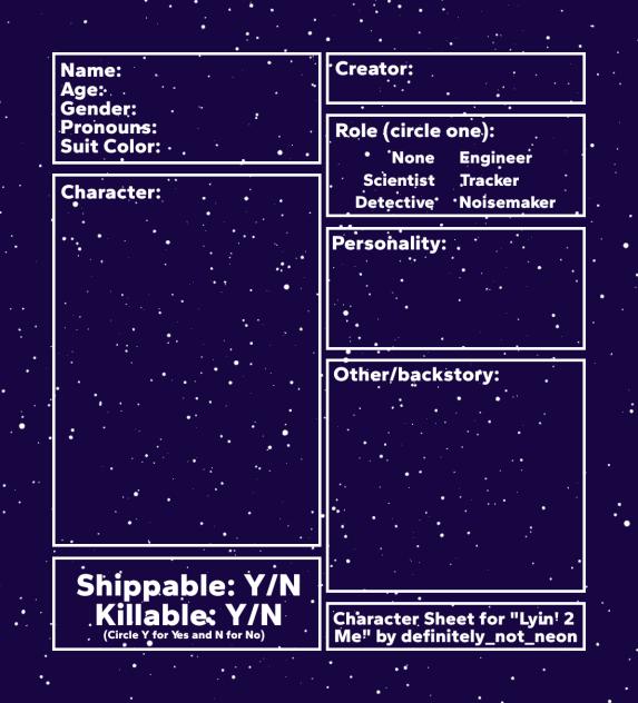Crewmates Character Sheet
