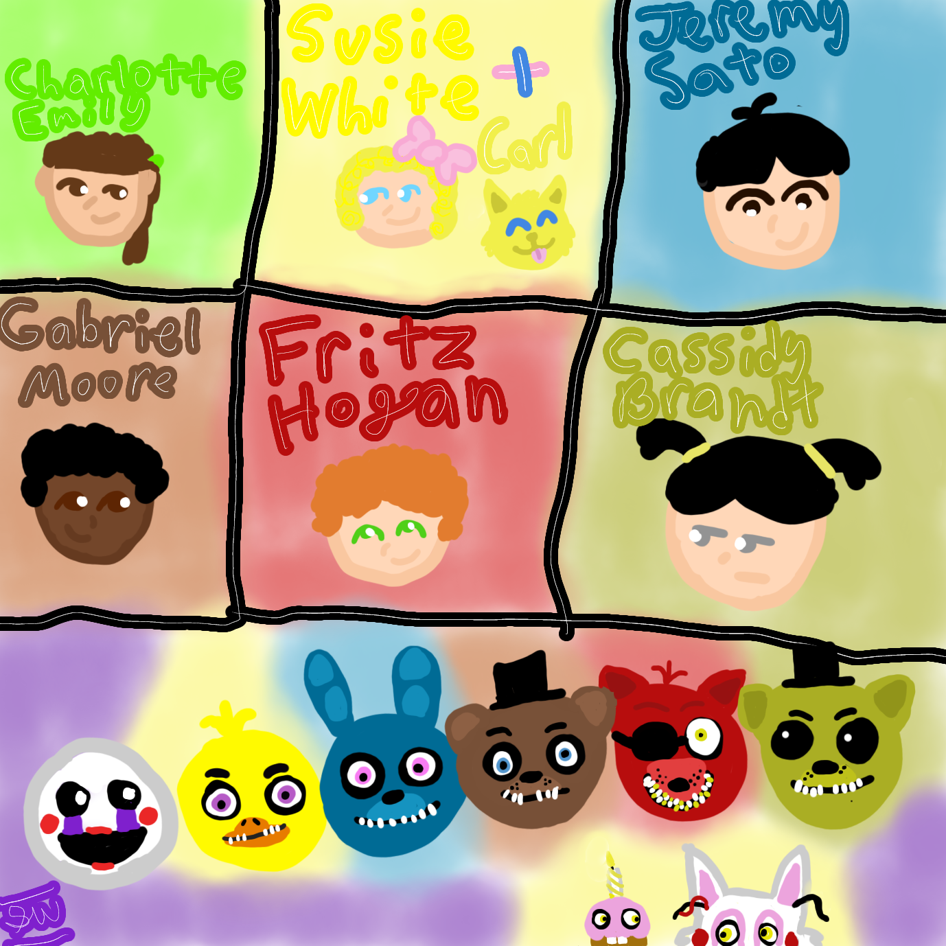Fnaf 1 Missing Kids - ibisPaint