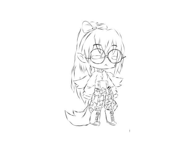 Outlining my friend oc