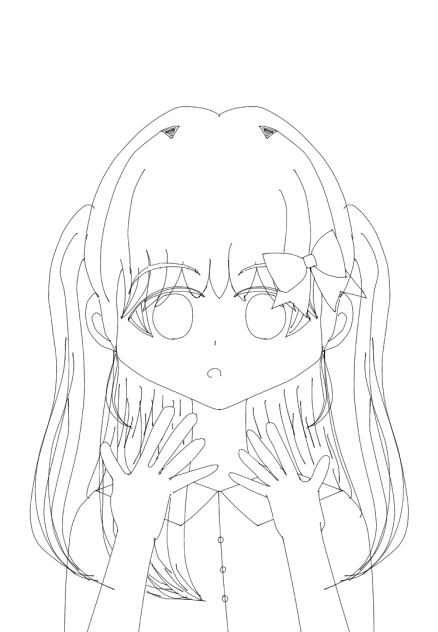 たぴおか＆りぼん 線画