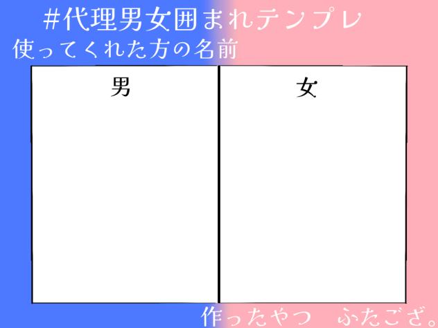 代理男女囲まれテンプレ
