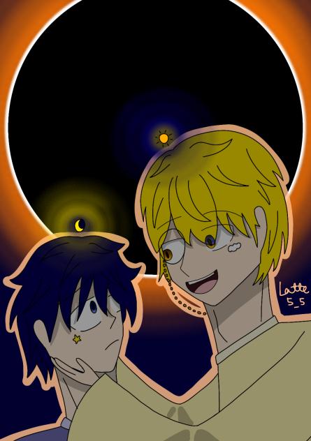 a solar eclipse(일식)