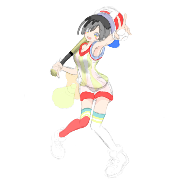 大空スバルさん4周年！　ラフ。