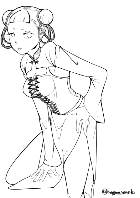 チャイナちゃん@線画