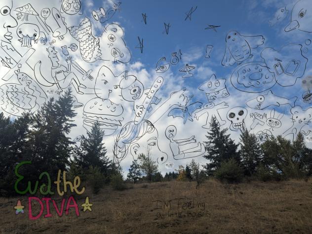 Drawing what I see in the clouds