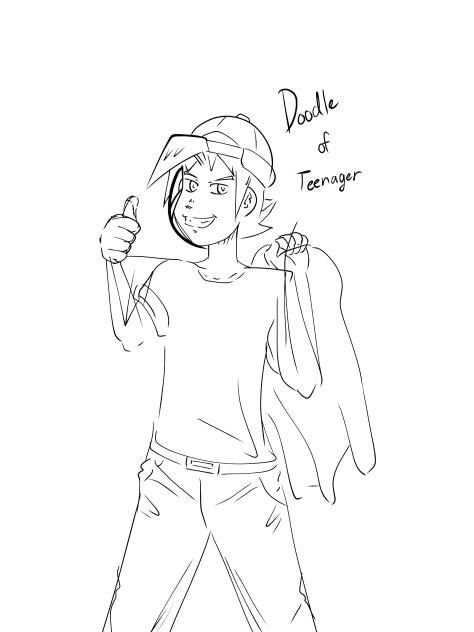 Doodle of Teenager