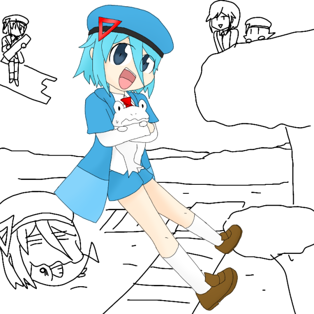 ゆっくり実況のサムネで使う絵【オリキャラ BluePlanets ロウェイ】