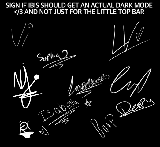 Sign if Ibis should get a Dark mode - ibisPaint