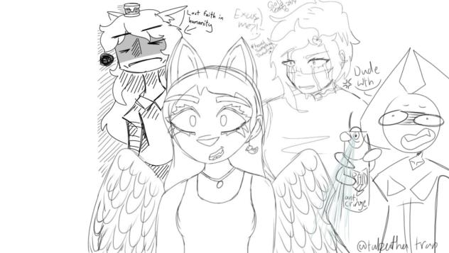 Shocked sketch Collab 😼😼💥💥‼️‼️