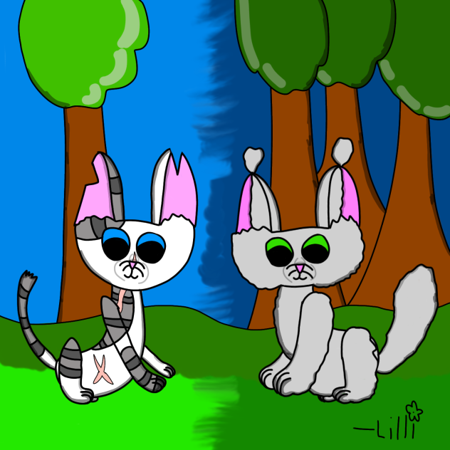 Dovewing and Ivypool l Warrior cats