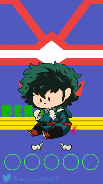 Chibi Deku phone screen