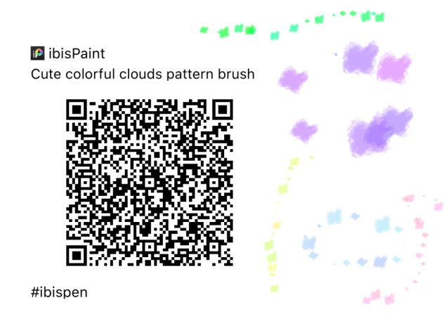 Colorful clouds pattern brush
