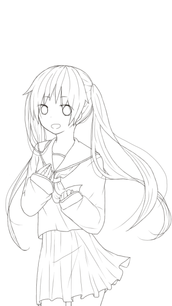 ミクちゃん＊線画