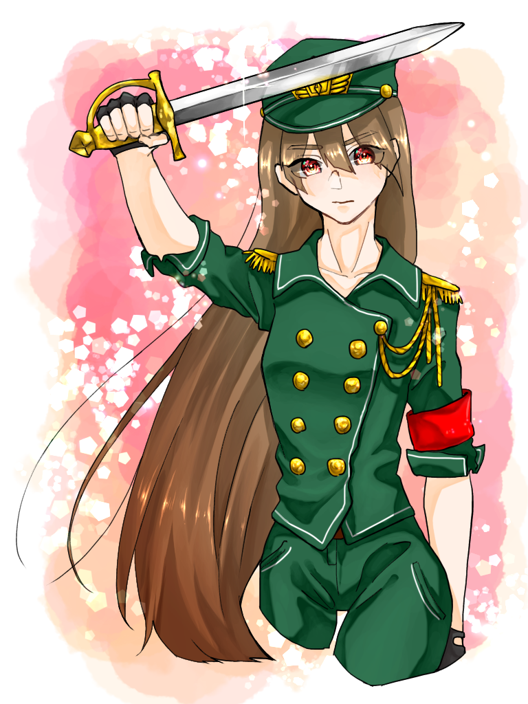 軍服女子 Ibispaint
