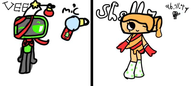 Dandy’s world xmas skins  Shelly and vee