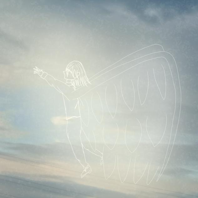 天使を空で見つけました