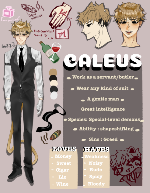 Caleus Ref sheet🐱