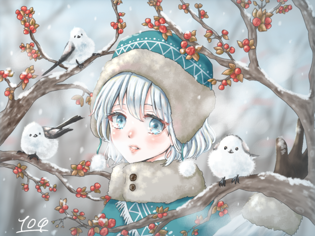 シマエナガのいる森