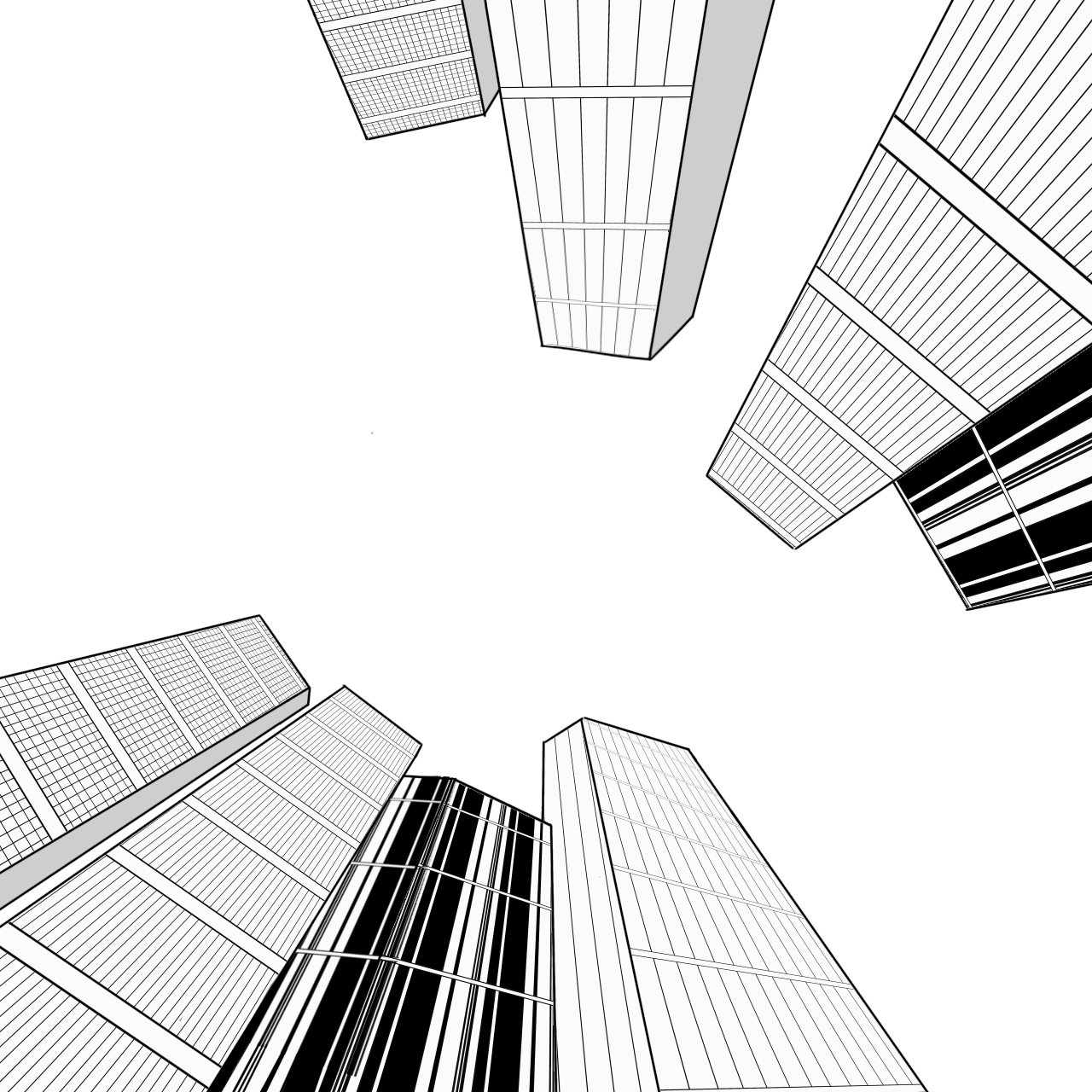 buildings lower view transparent ibisPaint