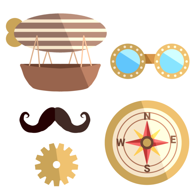 Steampunk stickers 3a