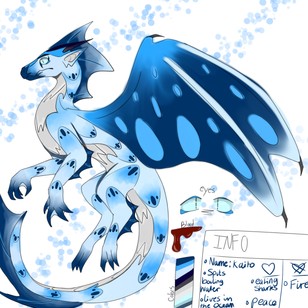 🌊🔥New dragon oc Kaito🔥🌊