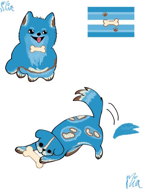 Puppy-boy stickers (●u●)