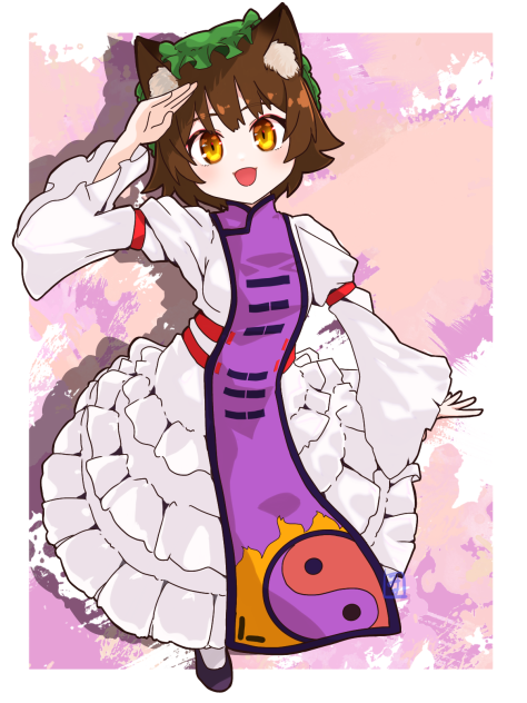 橙　with 紫衣装