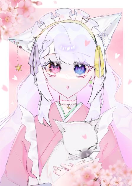 #食べ物擬人化にケモ耳と桜風景リレー🌸