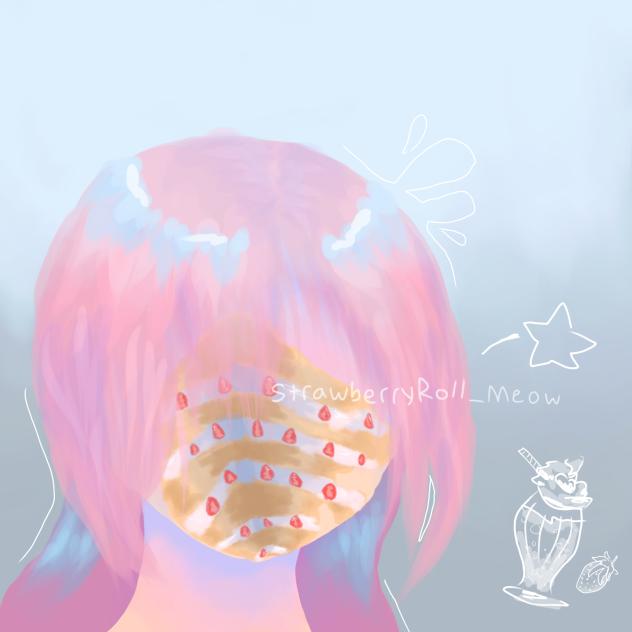 Strawberry cake face