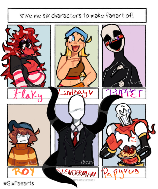 Six random characters🦐 - ibisPaint