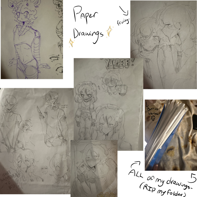 Some of my drawings on paper ☠️