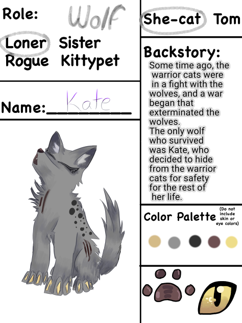 Oc for ..Warriors RP..