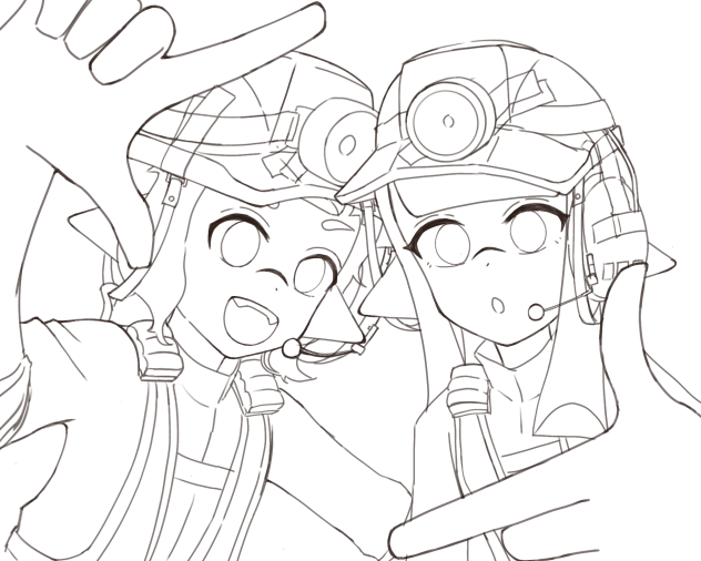 「まぼろしのアルバイター」一周年！！　線画