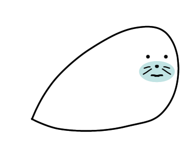 はじめてアザラシのイラストを描いてみました！