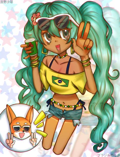 ブラジルのミク(Brazilian Miku) - ibisPaint