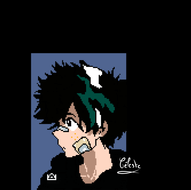 deku de my héros academia pixelart