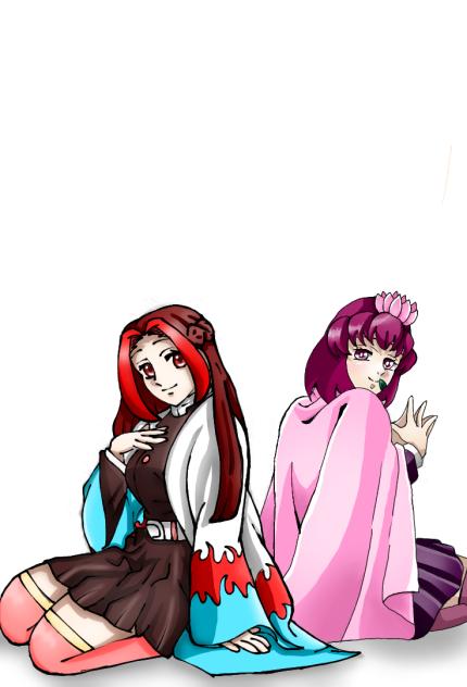 Aki and Haiko collab kny oc - ibisPaint