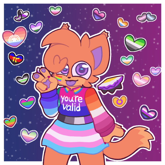 Redrawn this older pic 🏳️‍🌈🏳️‍⚧️
