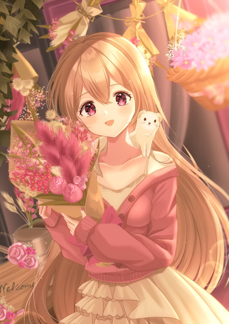 オコジョと花屋さん💐