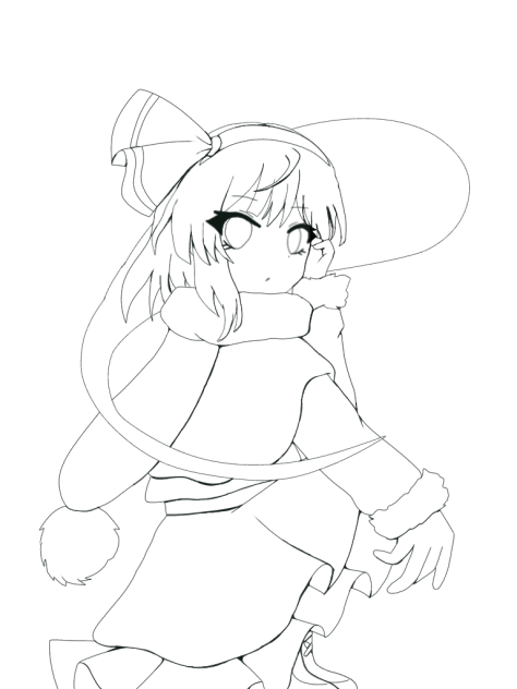 冬服妖夢 塗り絵