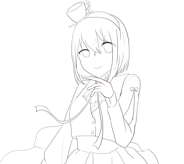 女の子線画