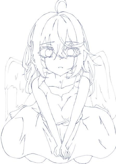 #とべない天使に涙リレー　塗り絵