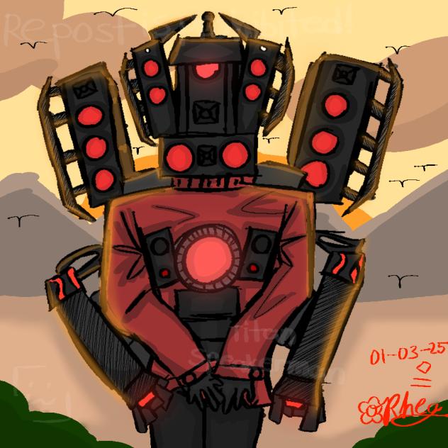 Titan speakerman sitting