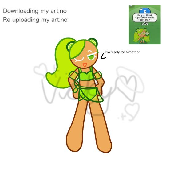 Lime cookie in a ponytail 😨