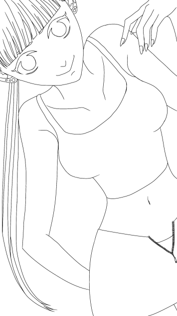 パッツン 線画