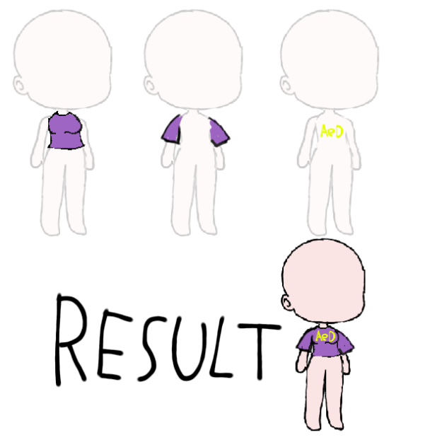 gacha shirt for AeD mod
