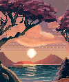 Sunset on Island