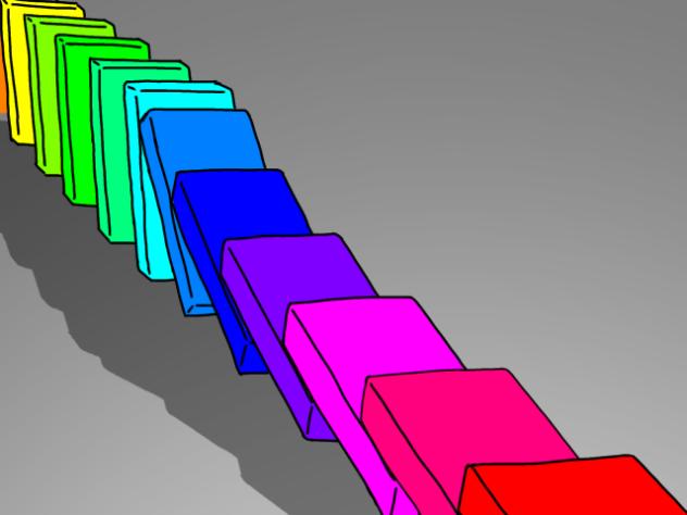 ドミノ倒し　スペクトル